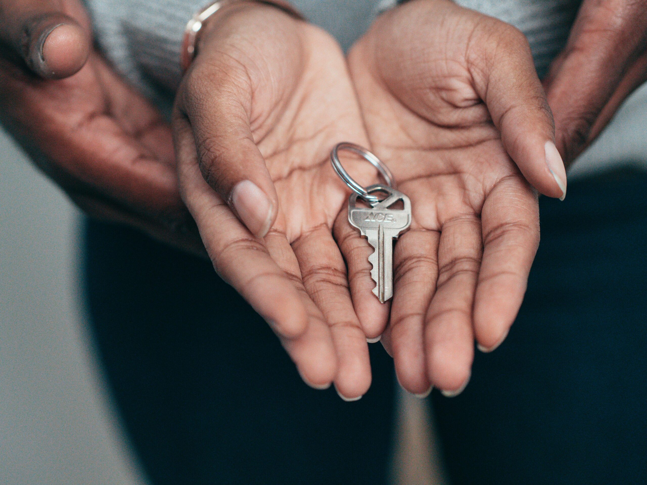 Keys in hands — homeownership